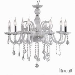 Lampadario sospensione Ideal Lux Giudecca SP8 TRASPARENTE 027838