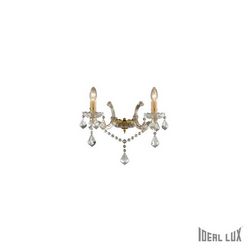 Lampada da parete Applique Ideal Lux Florian AP2 ORO 035659