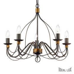 Lampadario sospensione Ideal Lux Corte SP5 RUGGINE 057187