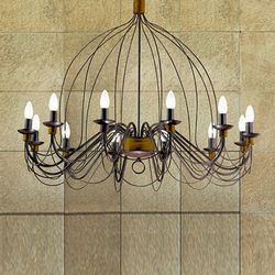 Lampadario sospensione Ideal Lux Corte SP12 RUGGINE 097671