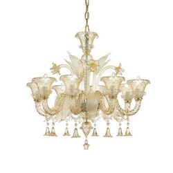 Lampadario sospensione Ideal Lux Antonietta SP8 AMBRA 137384