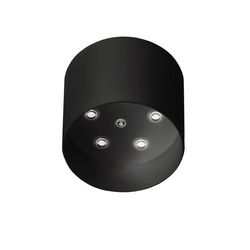 Rosone metallo 5 luci round nero Ideal Lux 138114