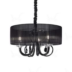 Lampadario sospensione Ideal Lux Swan SP6 NERO 153155