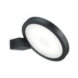 Lampada da parete Applique Ideal Lux Flap Ap1 Round Nero 155401