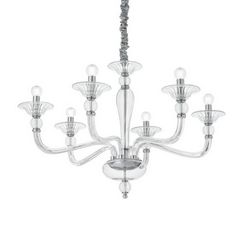 Lampadario sospensione Ideal Lux Danieli SP6 TRASPARENTE 159959