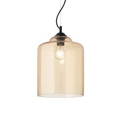 Lampadario sospensione Ideal Lux BISTRÒ SP1 SQUARE AMBRA 163789