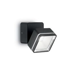 Lampada da parete Applique Ideal Lux Omega SQUARE AP1 NERO 165370