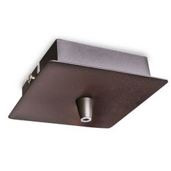 Rosone Metallo Luce Square Marrone Ideal Lux 203263