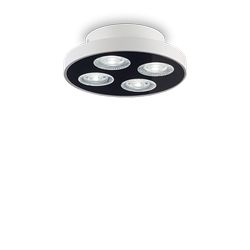 Plafoniera Ideal Lux Garage Pl4 Round Bianco 205809