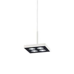 Lampadario sospensione Ideal Lux Garage Sp4 Square Bianco 205823