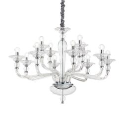 Lampadario sospensione Ideal Lux Danieli Sp12 Trasparente 213484