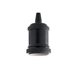 Portalampada E27 Ghiera Nero Ideal Lux 249209