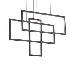 Lampadario sospensione Ideal Lux Frame Sp Rettangolo Nero 269382