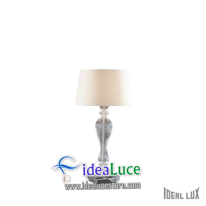 lampada da tavolo ideal lux voga tl1 bianco 001180