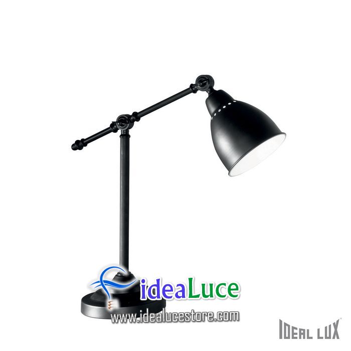 lampada da tavolo ideal lux newton tl1 nero 003535