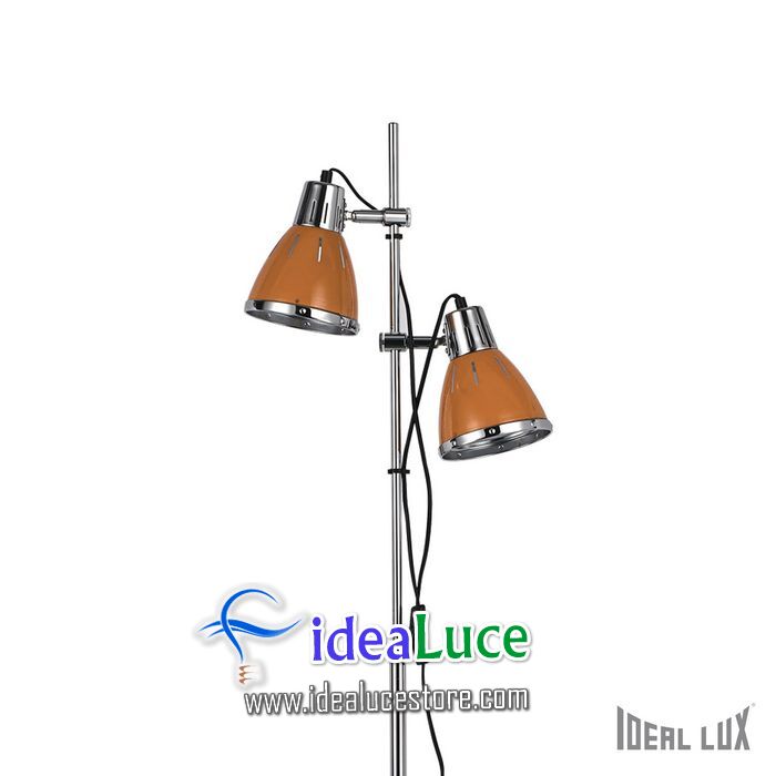 Lampada da terra Ideal Lux Elvis PT2 ARANCIONE 005287 Lampada da terra Ideal Lux Elvis PT2 ARANCIONE 005287
