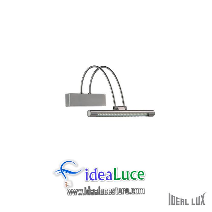 lampada da parete applique ideal lux bow ap36 nickel 005379 5379