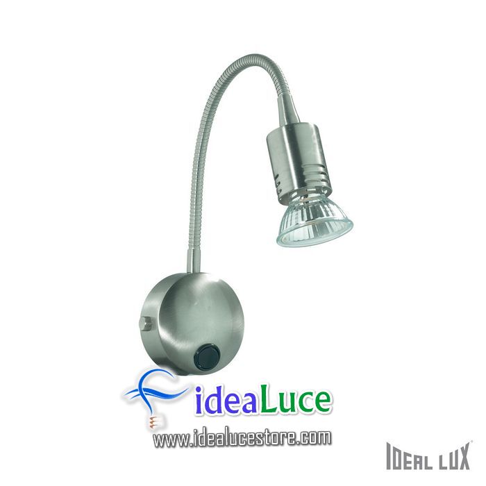Lampada da parete Applique Ideal Lux Flex AP1 NICKEL 006161