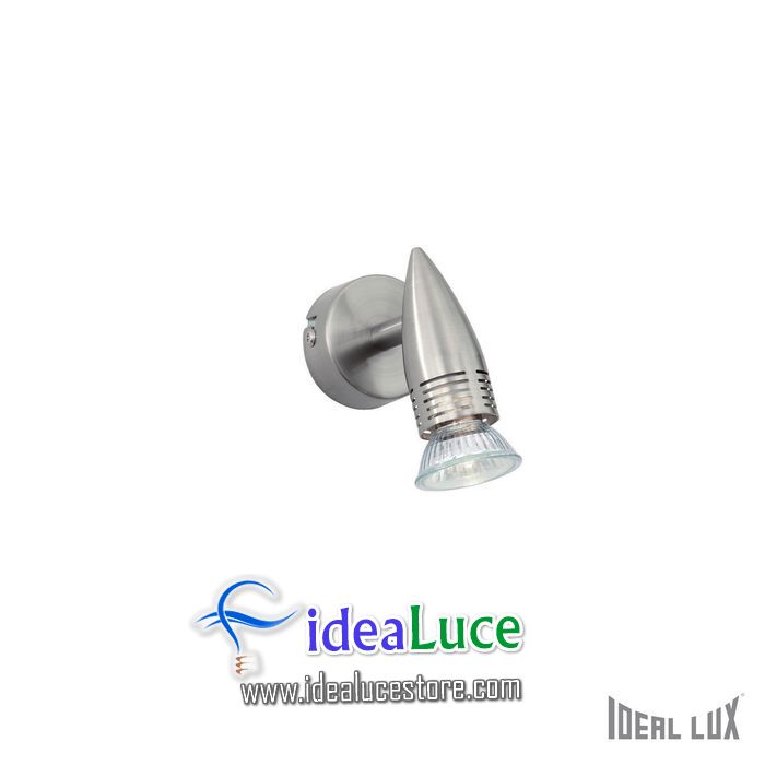 Lampada da parete Applique Ideal Lux Alfa AP1 NICKEL 009377