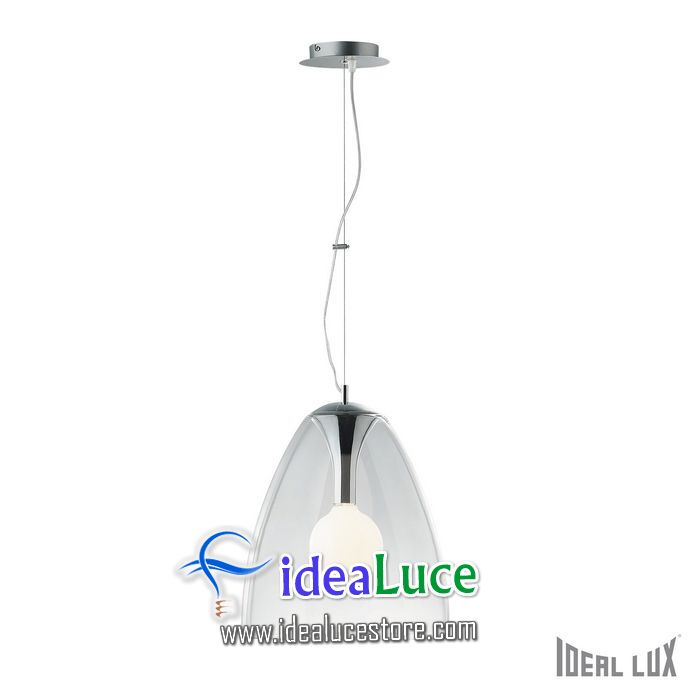 lampadario sospensione ideal lux audi-20 sp1 trasparente 016931