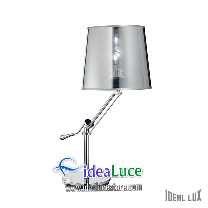 lampada da tavolo ideal lux regol tl1 cromo 019772 19772