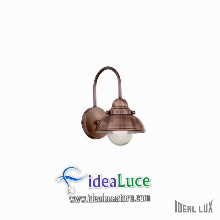 Lampada da parete Applique Ideal Lux Sailor AP1 D20 RAME 025292