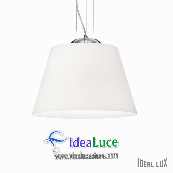 lampadario sospensione ideal lux cylinder sp1 d30 bianco 025421