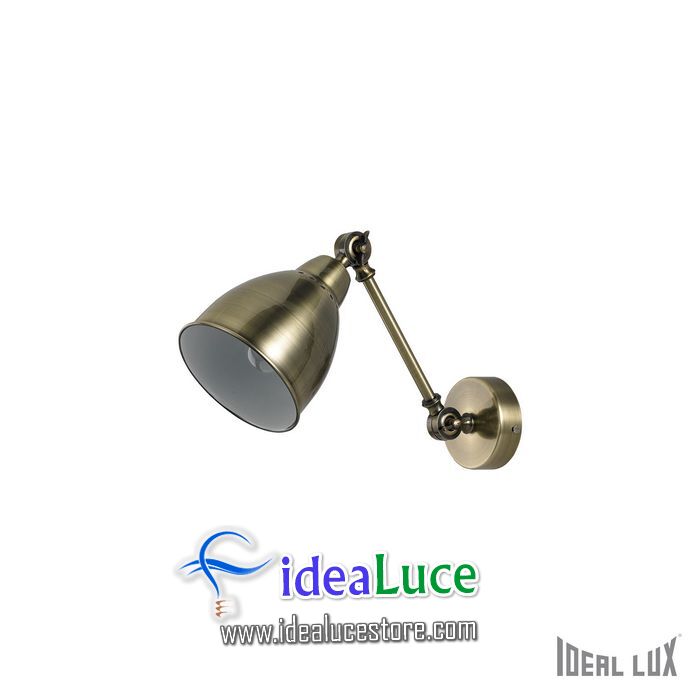 Lampada da parete Applique Ideal Lux Newton AP1 BRUNITO 027876