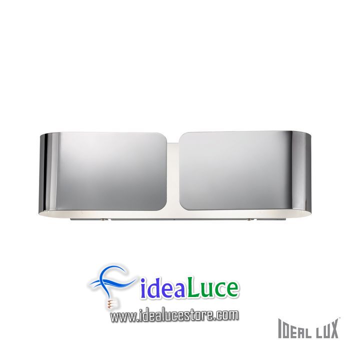 Lampada da parete Applique Ideal Lux Clip AP2 SMALL CROMO 031361