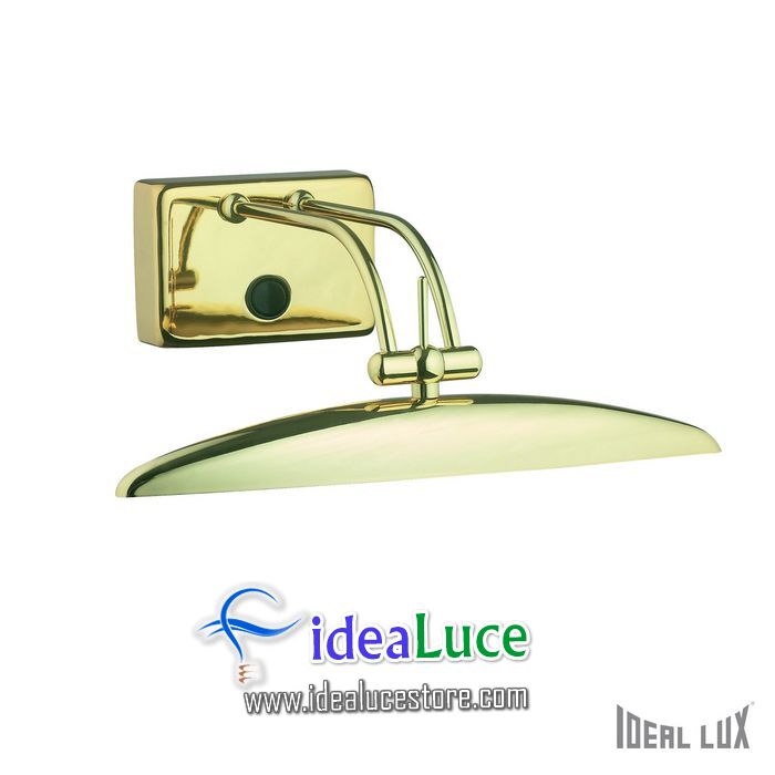 Lampada da parete Applique Ideal Lux Mirror-20 AP2 OTTONE 031507