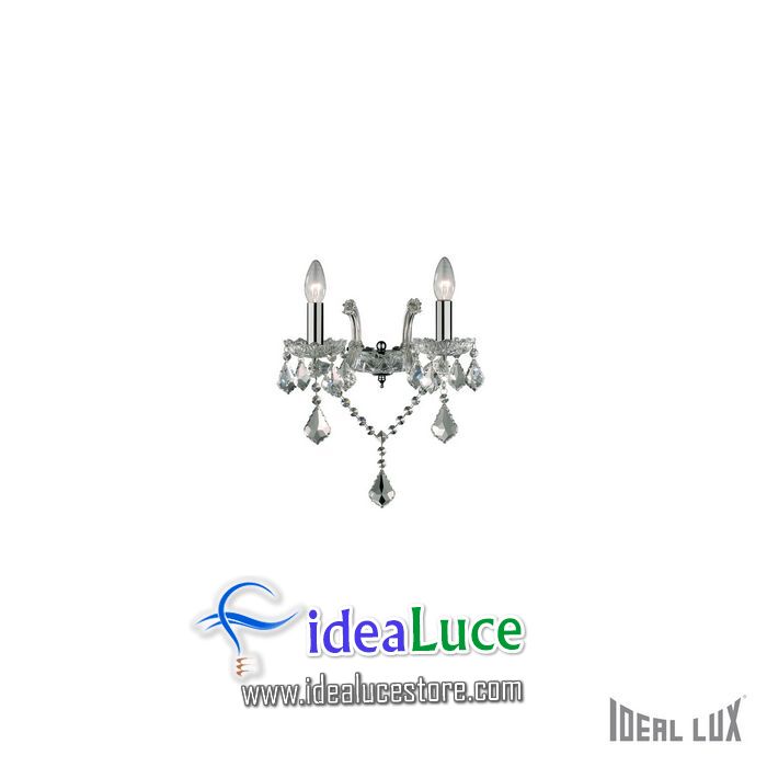 Lampada da parete Applique Ideal Lux Florian AP2 CROMO 035642