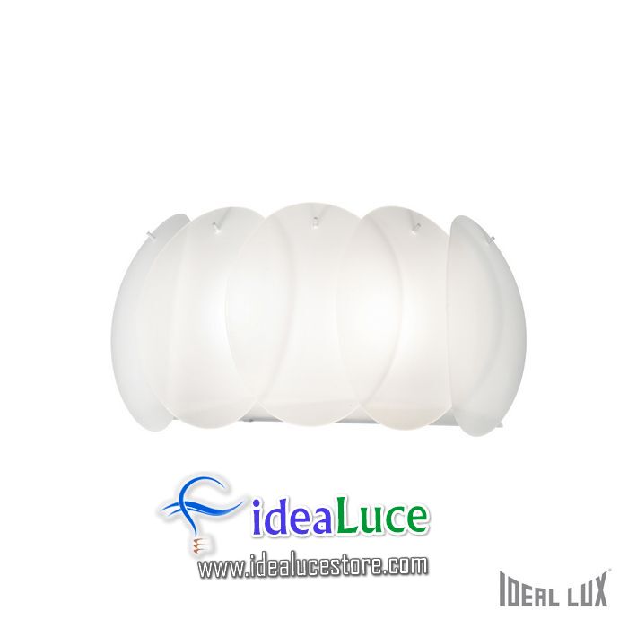 lampada da parete applique ideal lux ovalino ap2 bianco 038025