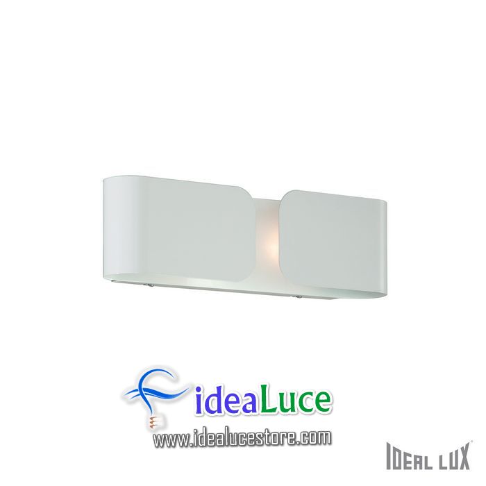 Lampada da parete Applique Ideal Lux Clip AP2 MINI BIANCO 049236