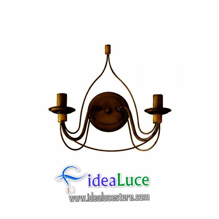 Lampada da parete Applique Ideal Lux Corte AP2 RUGGINE 057200