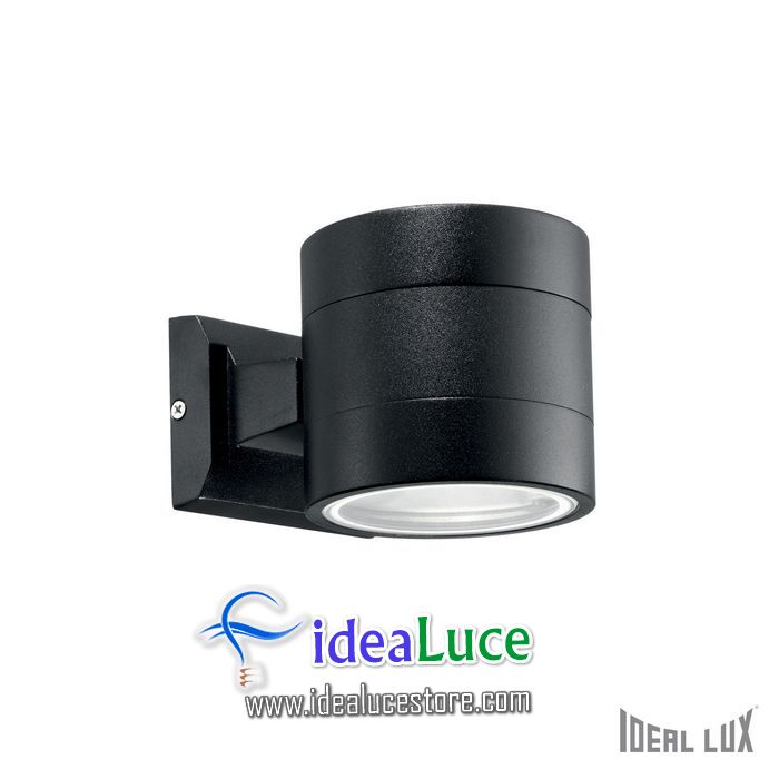 Lampada da esterno Applique Ideal Lux Snif AP1 ROUND NERO 061450