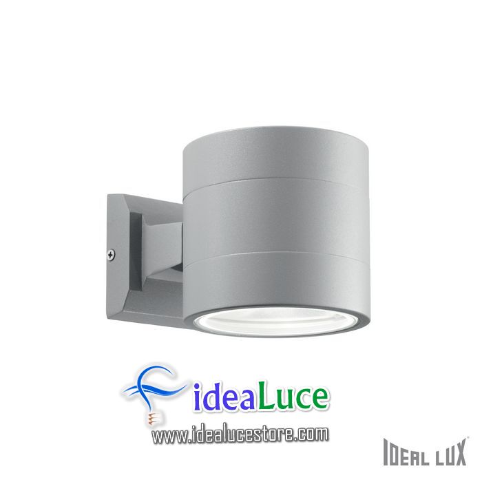 Lampada da esterno Applique Ideal Lux Snif AP1 ROUND GRIGIO 061474
