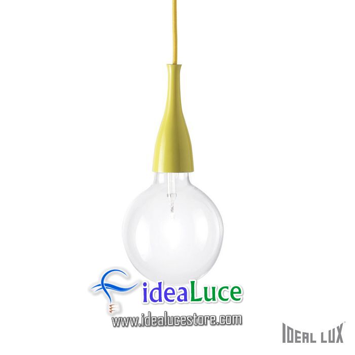 Lampadario sospensione Ideal Lux Minimal SP1 GIALLO 063621 Lampadario sospensione Ideal Lux Minimal SP1 GIALLO 063621