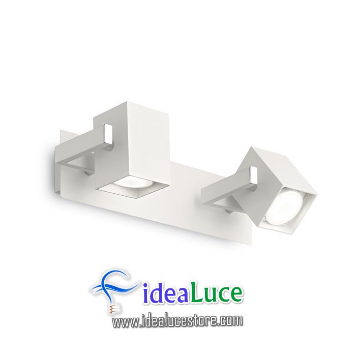 Lampada da parete Applique Ideal Lux Mouse AP2 BIANCO 073545