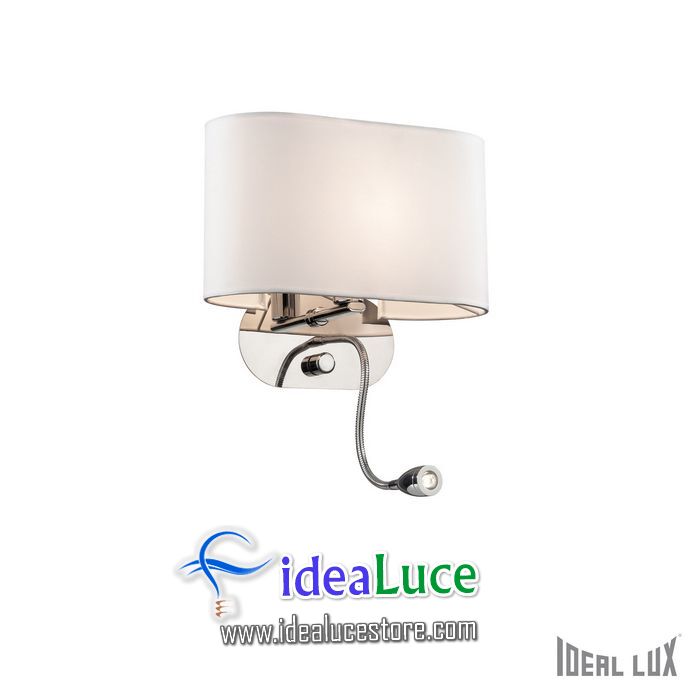 Lampada da parete Applique Ideal Lux Sheraton AP2 BIANCO 074900