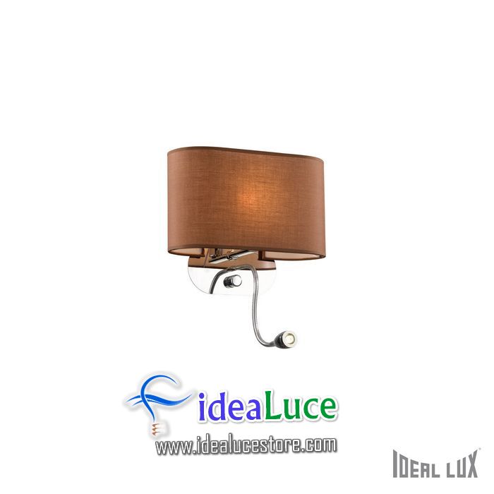 Lampada da parete Applique Ideal Lux Sheraton AP2 MARRONE 074917