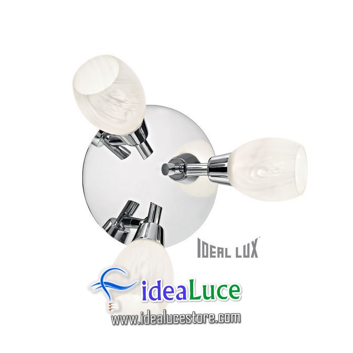 Lampada da parete Applique Ideal Lux Soffio AP3 075075