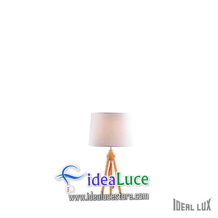 Lampada da tavolo Ideal Lux York TL1 SMALL WOOD 089782