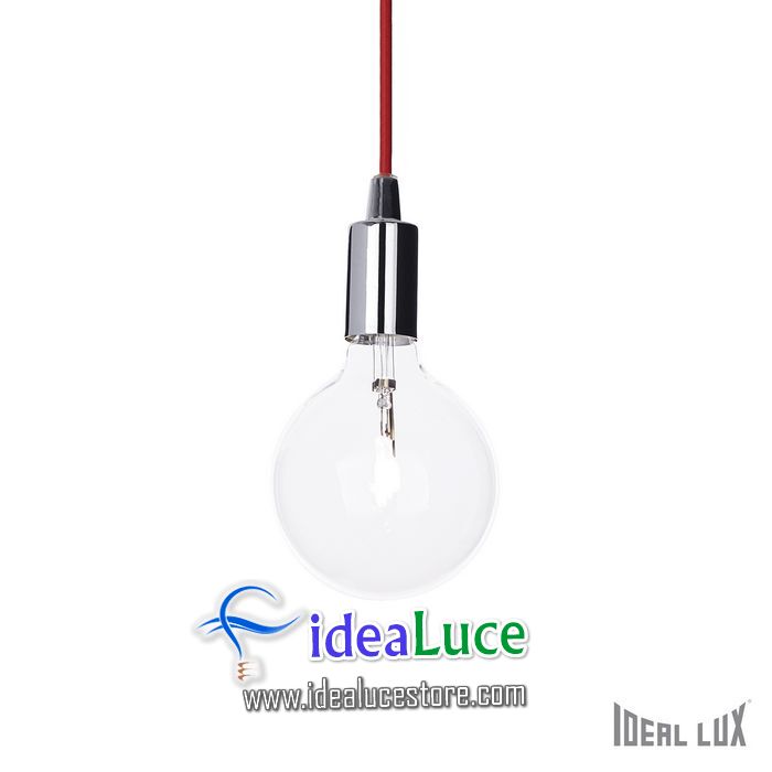 Lampadario sospensione Ideal Lux Edison SP1 CROMO 113296 Lampadario sospensione Ideal Lux Edison SP1 CROMO 113296