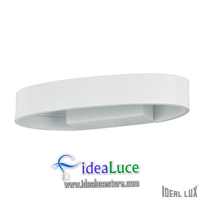 Lampada da parete Applique Ideal Lux Zed AP1 OVAL BIANCO 115153