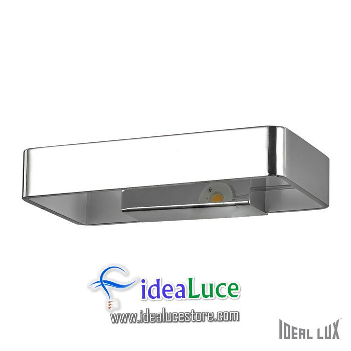 Lampada da parete Applique Ideal Lux Zed AP1 SQUARE CROMO 115207