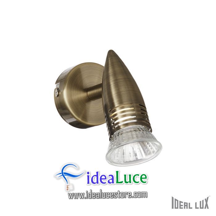 Lampada da parete Applique Ideal Lux Alfa AP1 BRUNITO 119786