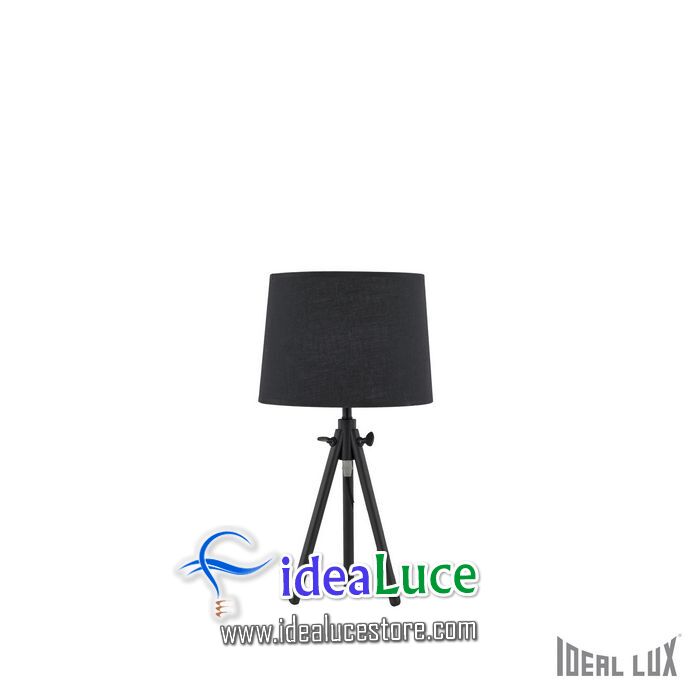 Lampada da tavolo Ideal Lux York TL1 SMALL NERO 121413