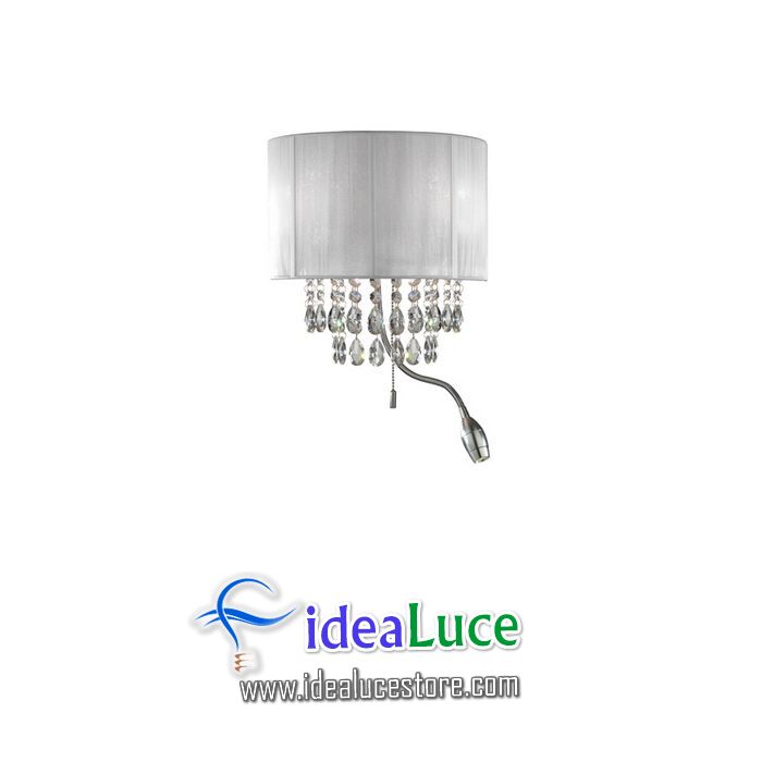 Lampada da parete Applique Ideal Lux Opera AP3 ARGENTO 122588