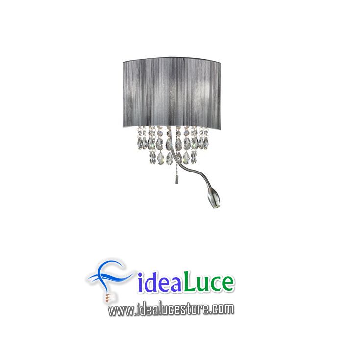 Lampada da parete Applique Ideal Lux Opera AP3 NERO 122595