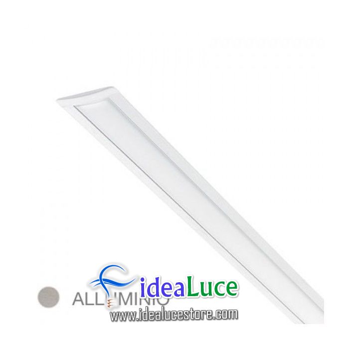 Profilo strip led ad incasso alluminio ideal lux 124148